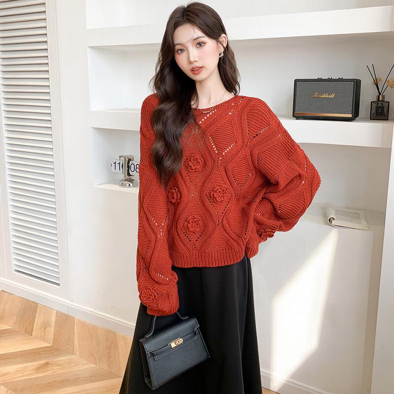 

Mokana Women s Fashion Long-Sleeved Knit Sweater One Size