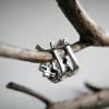 Серебряные серьги с натуральным сапфиром 6.05ct, фианитами (2202905)