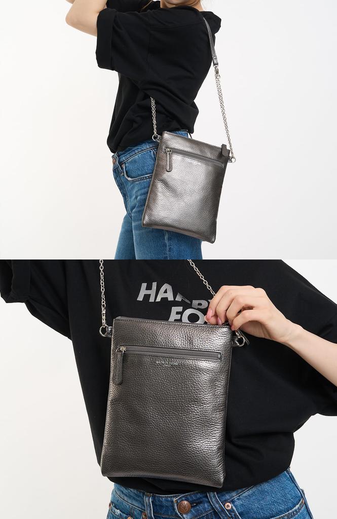 Salon de Alphard Women's Genuine Leather Shoulder Bag, Made in Japan, Lightweight (Approx. 170g), Smile Pochette, Mini Bag, Long Wallet Compatible,