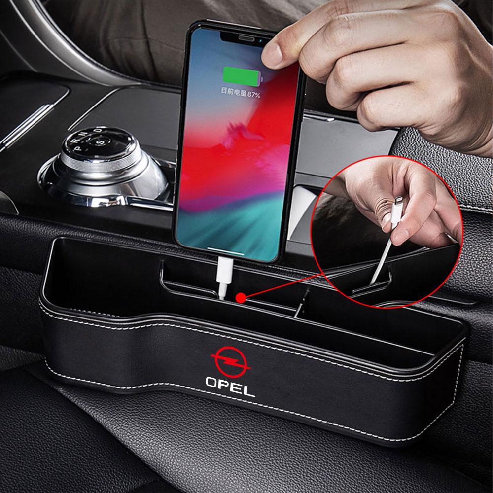 Car Seat Organizer Gap Slit Filler Holder Seat Crevice Storage Box Accessories For Opel OPC Astra J K Insignia Car Wheel Hubcap FB3