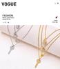 Korean Trendy Multi-layer Pendant Necklace with Letter, Cross, Lock, and Key Charms