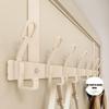 Cream White Over-the-Door Coat Hook Rack