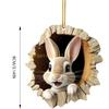 KX4B Easters Rabbit Decors Colorful Handmade Easters Ornament Acrylic Texture Suitable for Storefronts and Party Enthusiasts