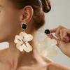 Exaggerated Acrylic Large Flower Resin Pendant Earrings for Women Fashion Jewelry Minimalist Accessories Ear Charm Jewelry