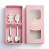 HANYANG Christmas Gift Small Spoon Snowman Spoon Scandinavian Style Cutlery Giveaway Spoon Gift Box Christmas Gift Box Gingerbread Spoon