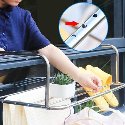 Adjustable Hanging Clothes Drying Rack for Outdoor Balcony