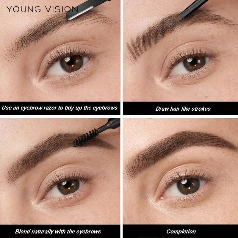YOUNG VISION Misty 3-in-1 Eyebrow PencilWaterproof and Smudge-proofBrow BrushBrow PencilFine and Soft Pencil