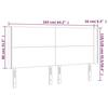 VidaXL LED Headboard Bedroom Furniture Double Bed Accessory Head of Bed Frame Interior Dark Grey 3123823