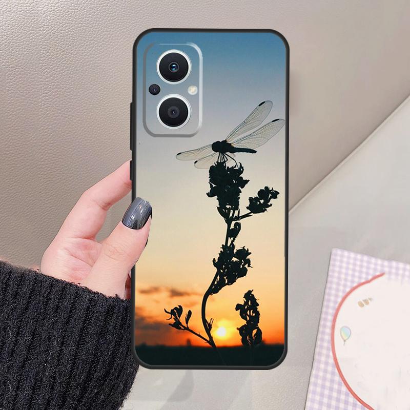 Luxury Dragonfly Funda For OPPO Reno 14 10 11 12 13 Pro 12F 11F 13F 14F 7 8 Lite OPPO Find X9 X8 X6 Pro Case