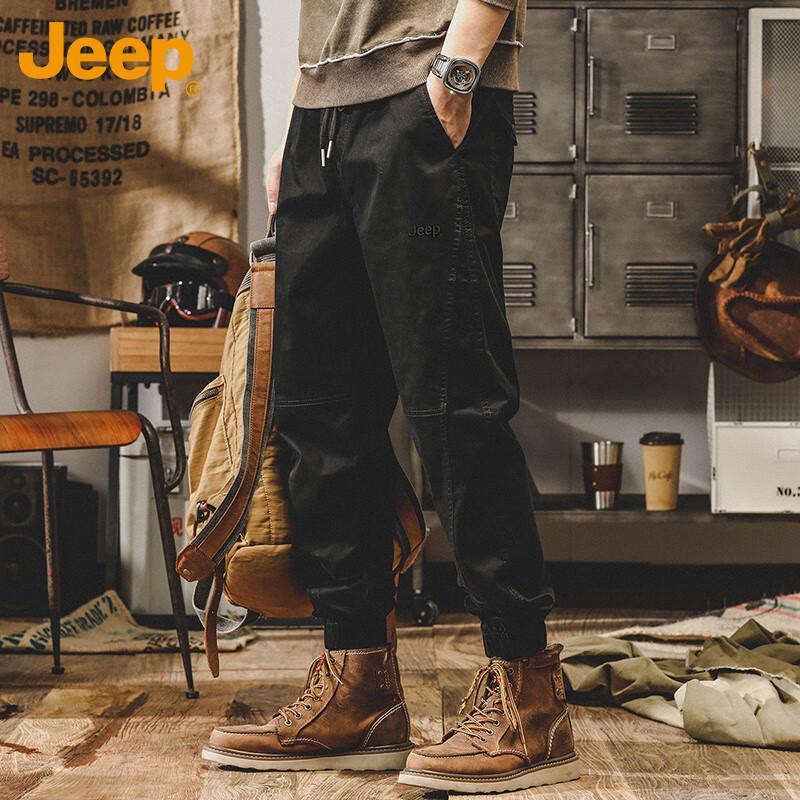 JEEP Men's Autumn/Winter Loose Tapered Cargo Pants