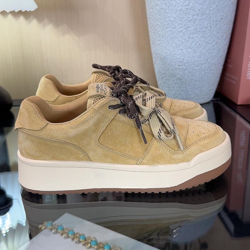 

New Thick-soled Season Versatile Height-increasing Casual Sports Shoes and Sponge Board Shoes 35 жовтий