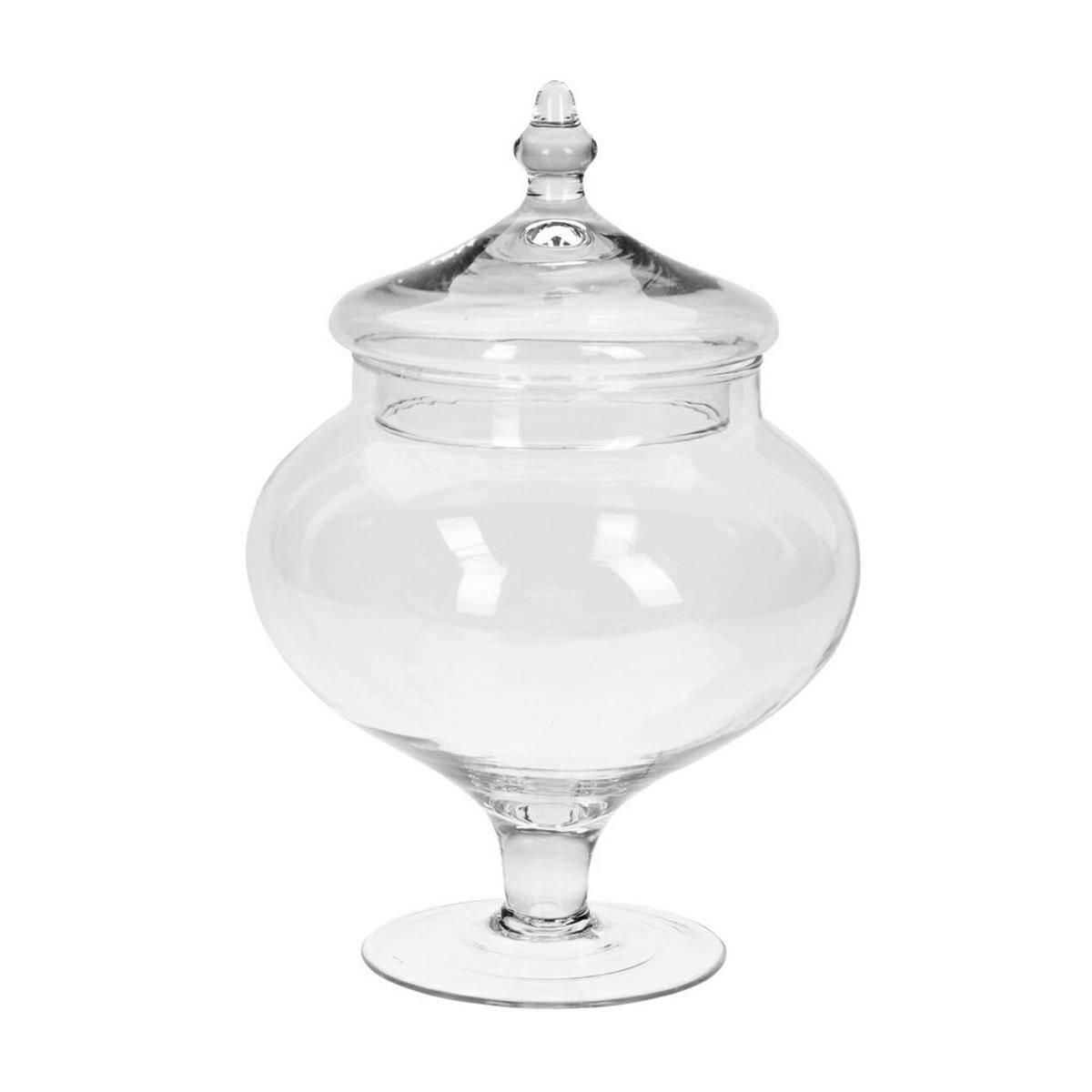 Glasglas mit Fuß für Kekse 2L
