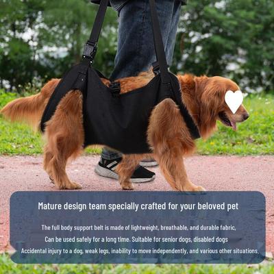 Portable Dog Support Sling for Elderly and Disabled Dogs - Rehabilitation and Upstairs Assistance Strap