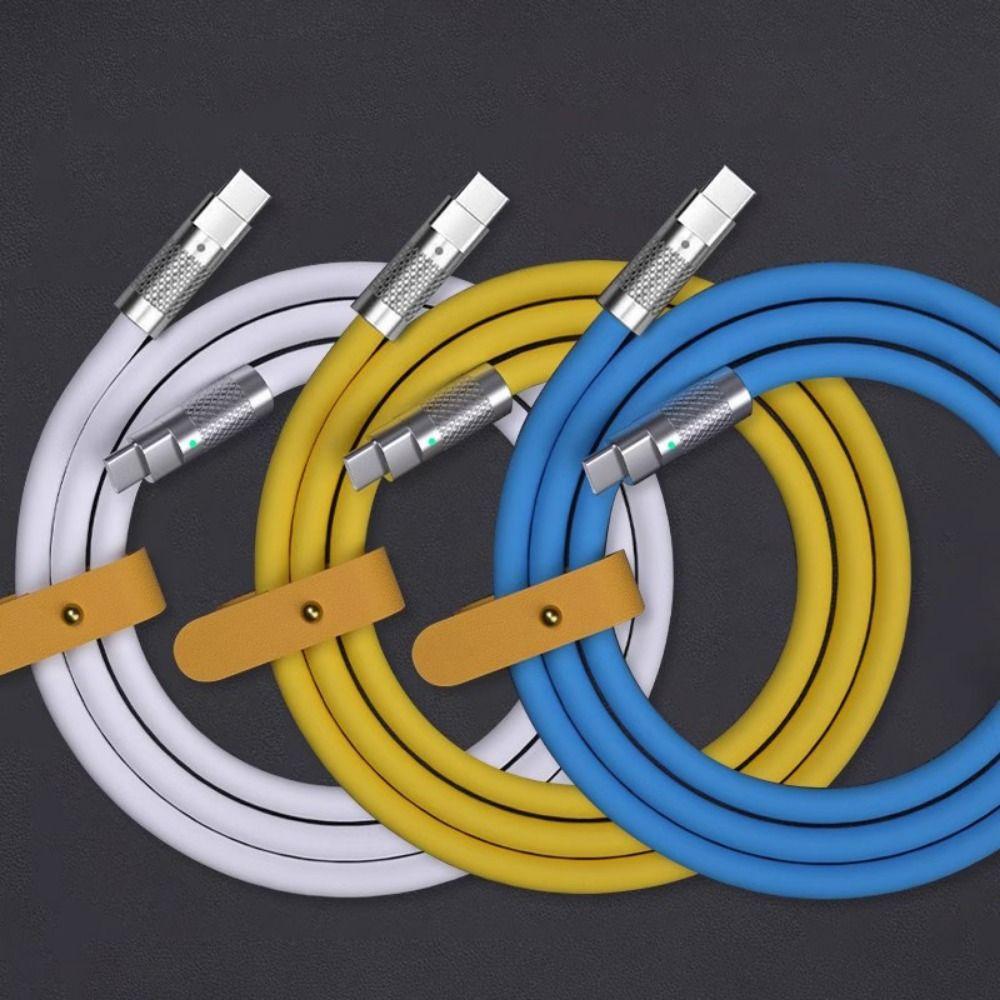 100W Fast Charging Cable 1M 1.5M 2M Liquid Silicone Type-C Charger Cable Type-C To C Versatile Compatibility Data Line
