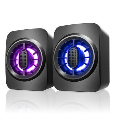 OFFSIR Kompaktowy USB Przewodowy do Gier PC z RGB Immersyjne 3D Surround Plug Kompatybilny z Grą i Więcej Głośniki, Światła, Stereo 2-kanałowe, Dźwięk, 3,5 mm