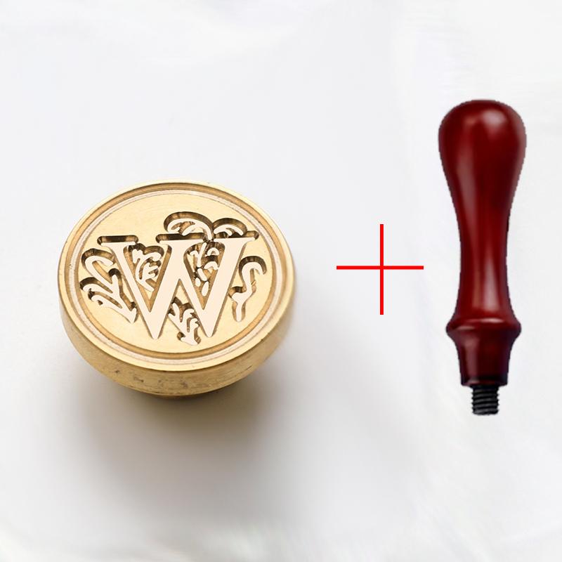 2PCS/SET Vintage Stamp Retro 26 Letters Wax Sealing Stamp Scrapbooking Wax Seal Craft Supplies Invitation/envelop Gift HCZ106-SB