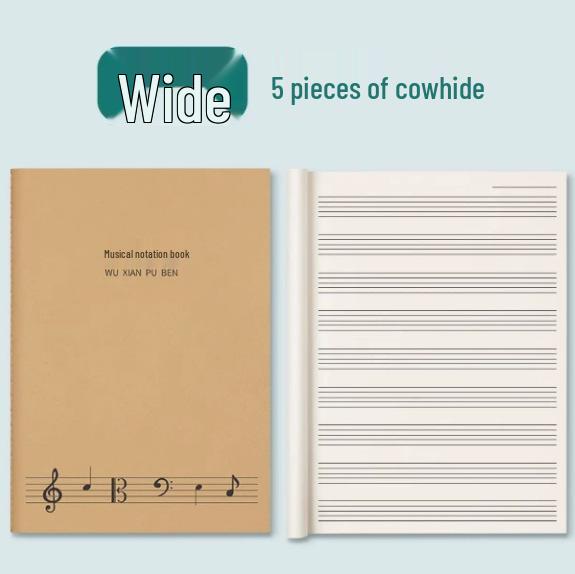 Beginner Music Score & Practice Book with Large Spacing and Music Theory Notes