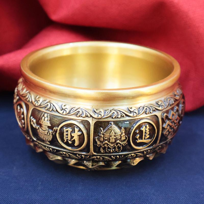 Creative Copper Ruyi Cornucopia Decoration, Home Living Room, Shop Opening for Buddha Supplies, Blessing Gift, Decor Bowl, 1Pc