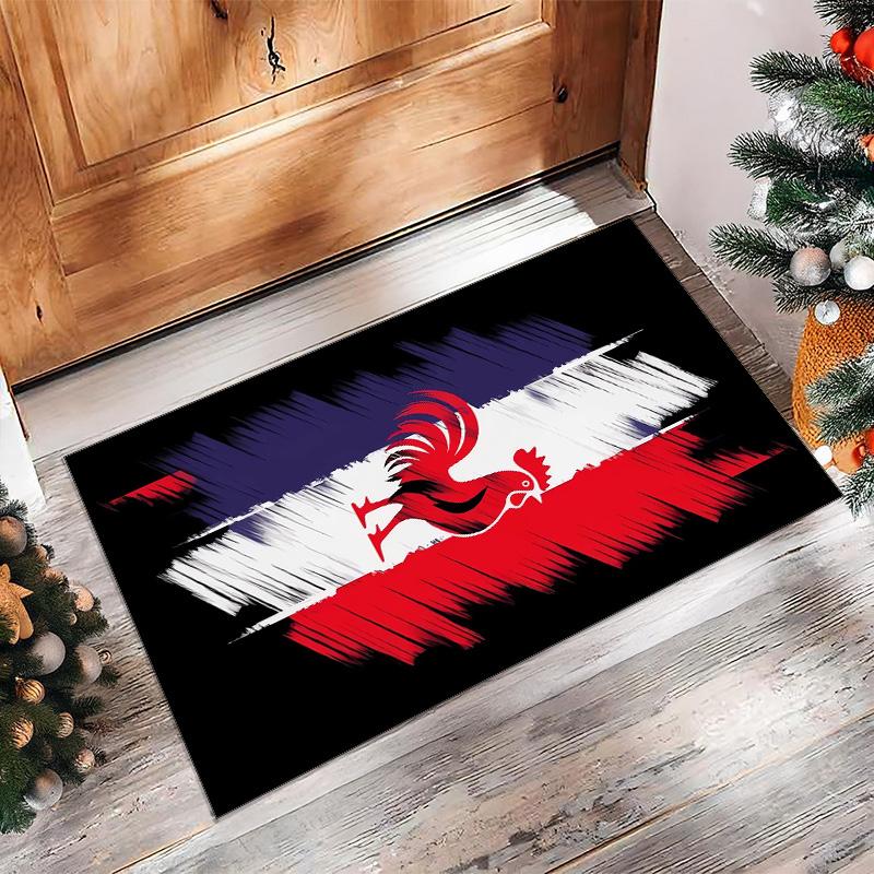 France national football team Printed Flannel Area Rug Non Slip Soft Polyester Floor Carpet Indoor Decor Mat for Bedroom Living Room Sofa