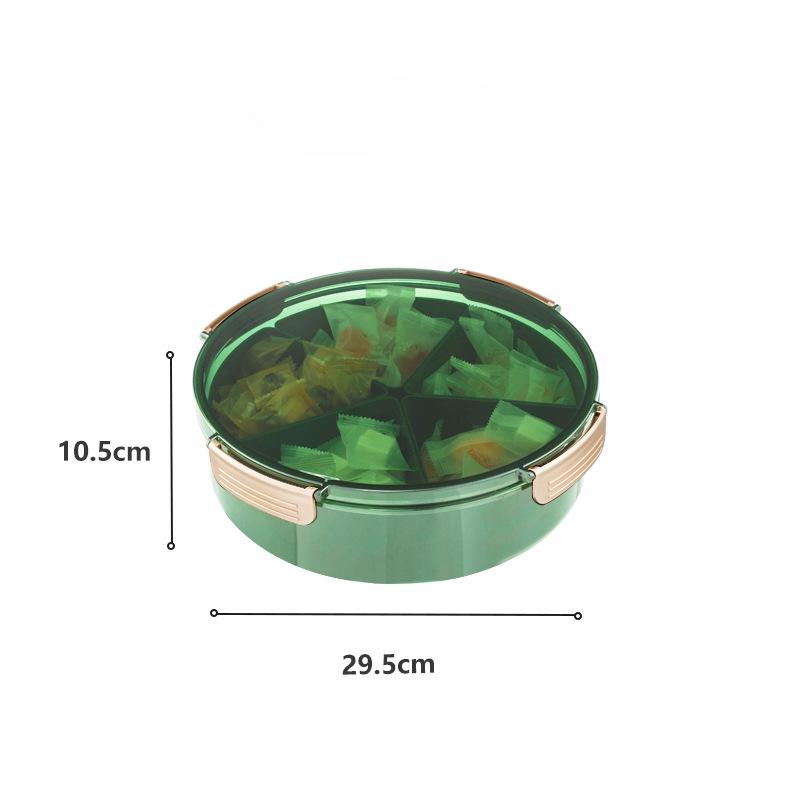 

Square/Round Divided Serving Tray Dry Fruit Snack Plate Container Candy Nut Vegetable Sugar Dessert Fruit Crisper