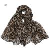 New Sunscreen Voile Thin Women Scarf Summer Girls Classic Leopard Print Scarves Soft Lady Foulard Viscose Female Wrap Shawls