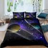 Galaxy Duvet Cover Set 3D Printed Space Themed Bedding Set Boys Galaxy Series Universe Pattern Polyester Quilt Cover For Girl