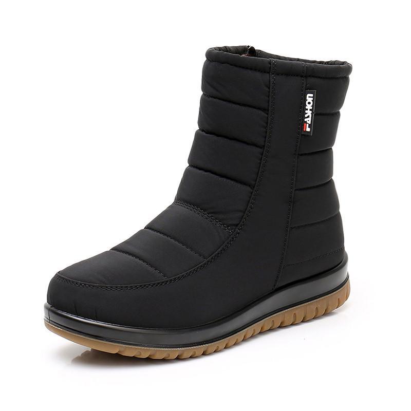 2024 Women's Snow Boots: New Velvet Lined, Non-Slip, Warm, Waterproof Short Boots for Middle-Aged and Elderly