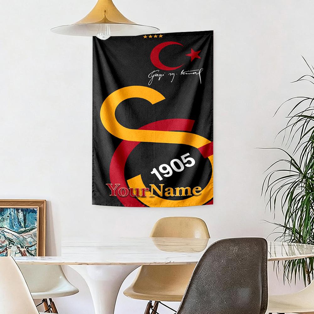 Galatasaray Custom Your Name Wall Decor Tapestry Art For Pet Memorial Birthdaywedding Party Backdrop Family Gift