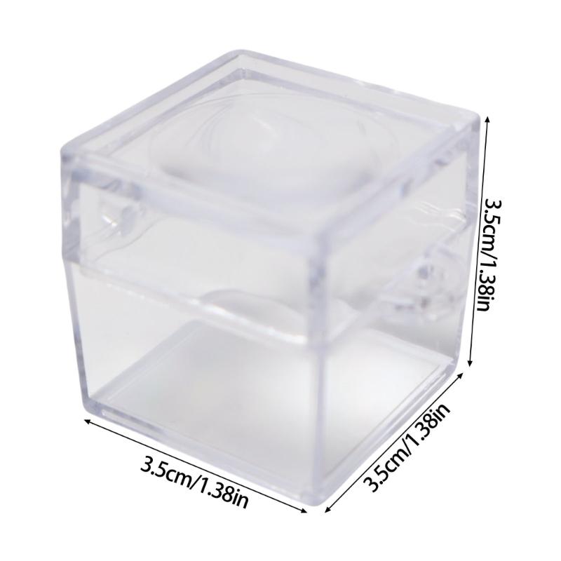 6 szt. Przezroczyste Pudełka-Lupy na Owady Dla Dzieci Eksploracja Natury Kwadratowy Wzór z Soczewką Obserwacyjną Przybory do Klasy Naukowej