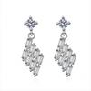925 Sterling Silver Earrings For Women Round Zircon Earrings Sparkling Party Wedding Jewelry Gift AccessoriesGood Product