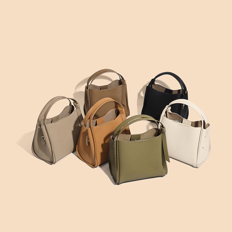Borsa a secchiello da donna 2025 in vera pelle di alta gamma - Stile a spalla e crossbody