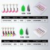 Rattlesnake Fly Lure Night Glow Ice Silk Shrimp Set5PCSNymph Micro Bait Horse Mouth Bionic Fishing Lure for Bass and Perch
