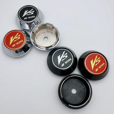 4pcs 60mm 64mm 65mm 68mm 69mm VS W Work Logo Badge Car Wheel Center Caps Replace Accessories Wheels Rim Hub Hubcaps Centre Cover
