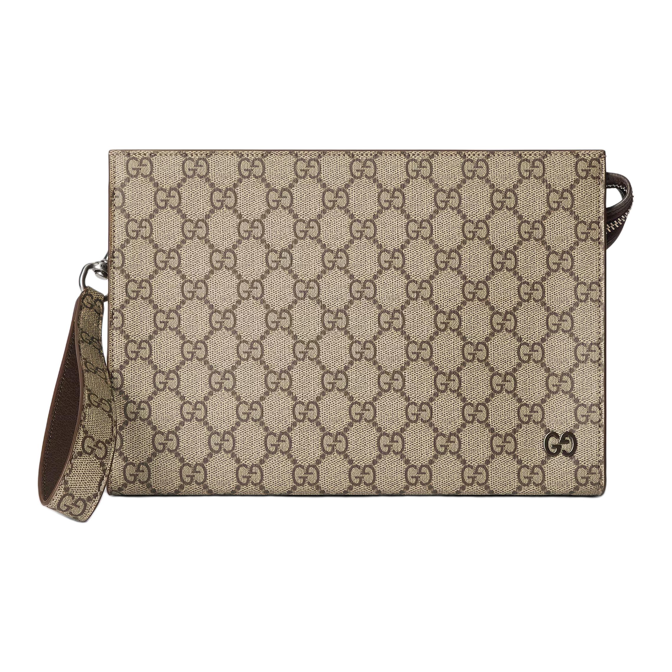 

Gucci Клатч Supreme Canvas з керамічним ефектом та деталями GG для жінок Бежевий Темне дерево 768255-FACQC-9773 Basic Set (Bag+Dust Bag)