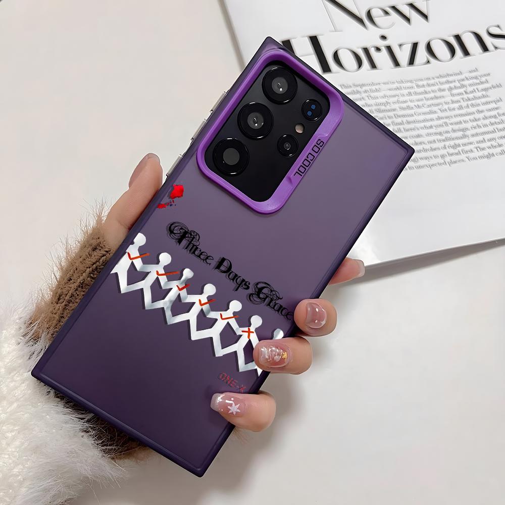 Fashion T-Three Days Grace Phone Case For Samsung Galaxy S25 Edge S24 S23 S22 S21 S20 Ultra Funda Silicone Silver Cover