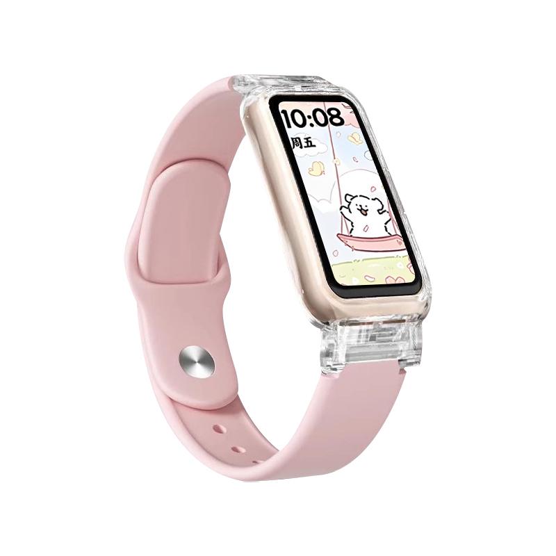 Прозрачный чехол+ремешок Для Huawei Band 10/9/9 NFC Аксессуары Спортивный силиконовый браслет для часов correa для Huawei Bands 8/8NFC Чехол
