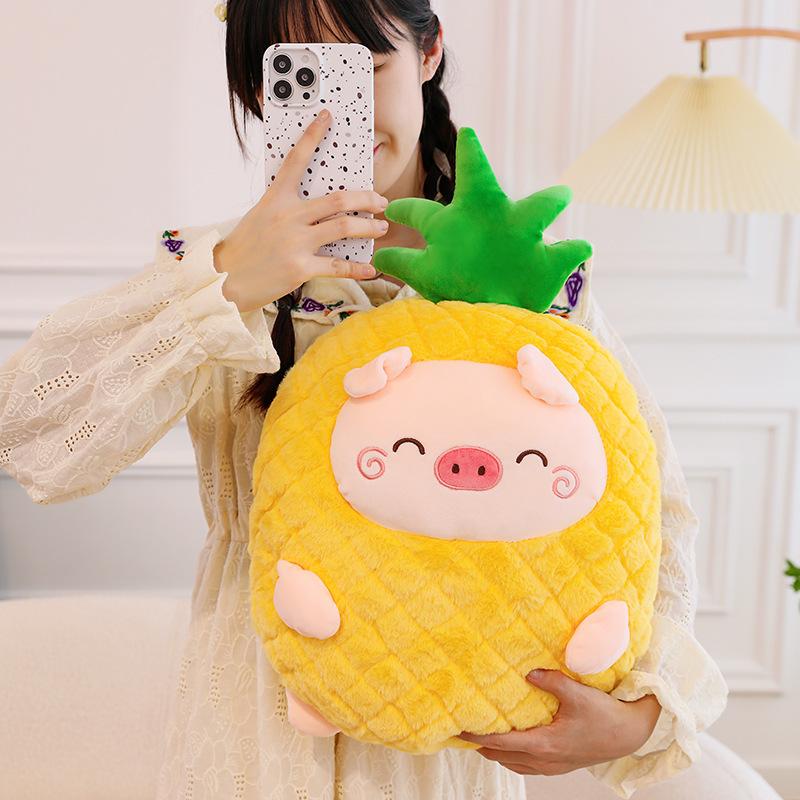 Cartoon Fruit Pineapple Plush Toy Animal Sofa Throw Pillow Cushion Nap By Pillow Girl Birthday Gift Decoration