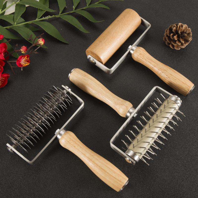 Kreativní nástroje na pečení Jehla na pizzu Váleček Punč Dezertní protahovací nůž Válečkový nůž Hůl z dubové mouky Váleček