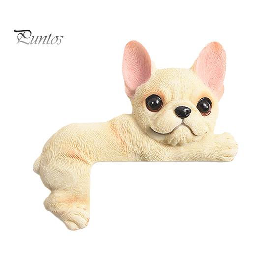 Decorative Wall Plate Sticker 3D French Bulldog Resin Light Switch Cover, Cute Cartoon Dog Socket Creative Ornament Decor, Self-Adhesive Animal