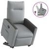 Recliner with Rising Aid Light Grey Fabric