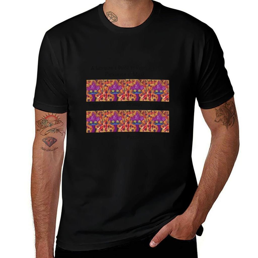 Decode the Parkinsons Mask TShirt Big and Tall Solid Color TShirt