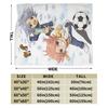 Inazuma Eleven Anime Blanket Flannel All Season Multi-function Lightweight Thin Throw Blankets for Home Bedroom Bedspreads