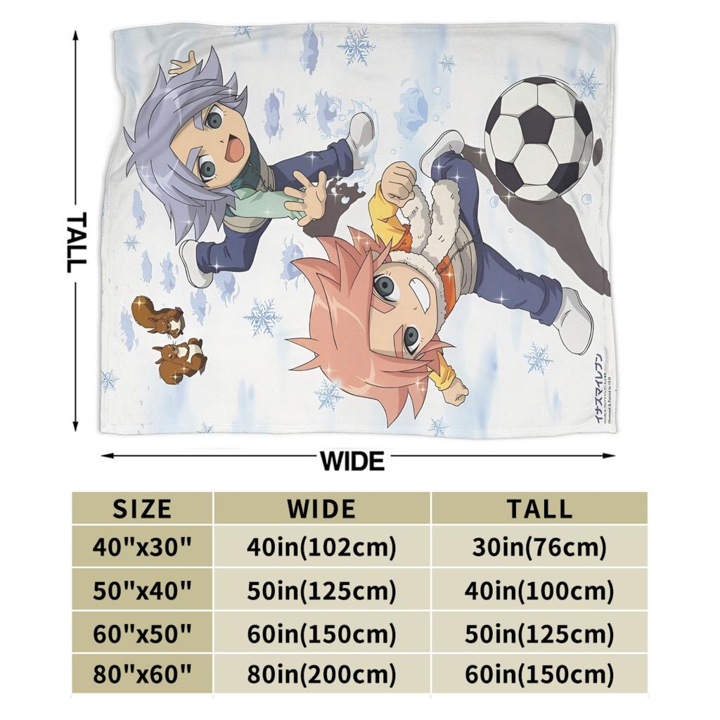 Inazuma Eleven Anime Blanket Flannel All Season Multi-function Lightweight Thin Throw Blankets for Home Bedroom Bedspreads