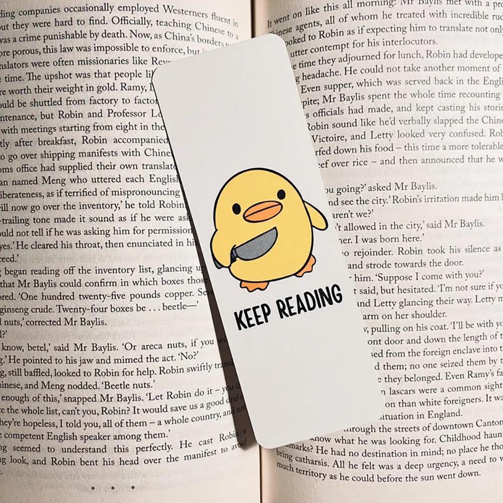 5Pcs Keep Reading Funny Book Lover Bookmark Chuck Duck Sarcastic Quote Birthday Decoration Sign Kids Wife Teacher Present Gift