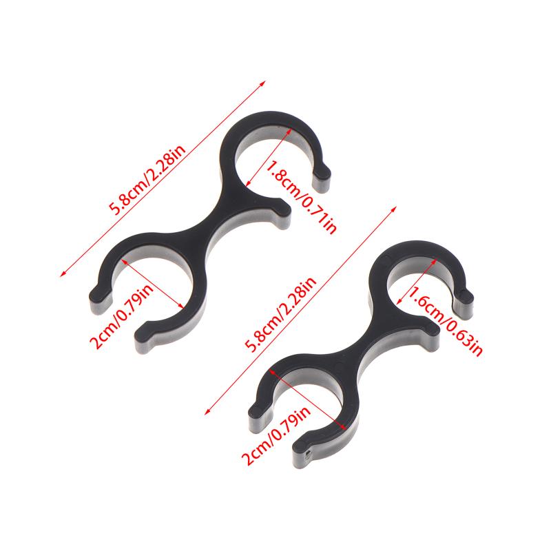 4Pcs 8Shape Trekking Pole Clips Strong ABS Quick Release Holders for Backpacks Hiking Accessories Lightweight Gear