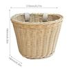 Bicycle Basket Rattan Wicker Bike Front Basket for Small Dogs Cats Pet Carrier Bag Waterproof for Camping Cycling Accessories