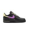 Nike Air Force 1 Abrasion Resistant Low top Skateboard Shoes Women's Black Purple Yellow HQ1180-001(Team352-)