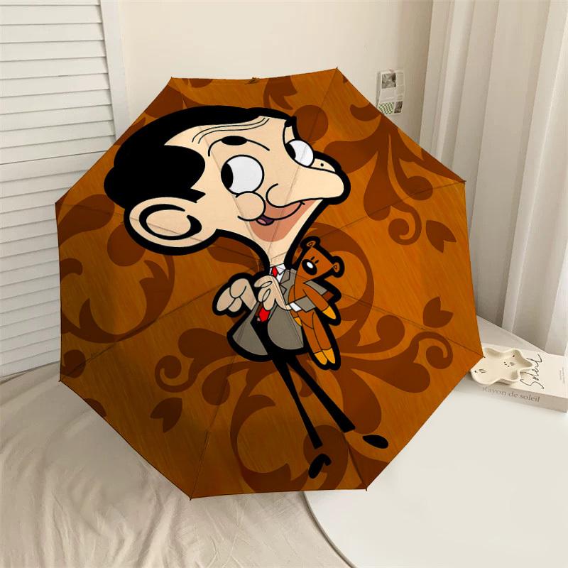 

1PC Mr.Bean Umbrella-8-Rib Reinforced, Automatic Open, Lightweight & Durable, Cute Fashion Accessory for Outdoor-W106