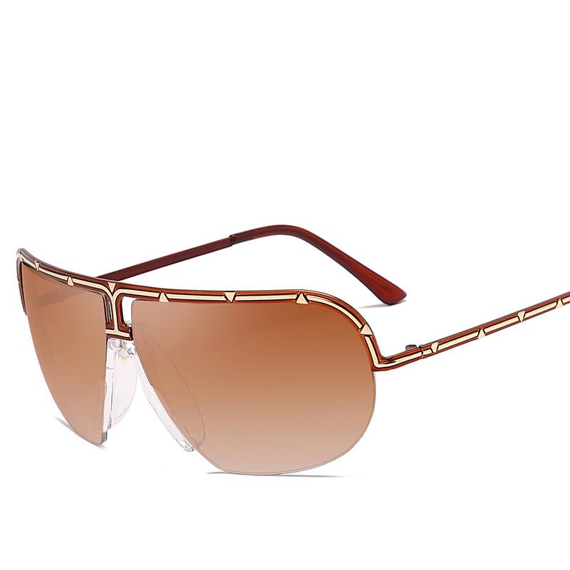 

Солнцезащитные очки с оверсайз оправой, градиентные линзы, винтажные женские модные очки Coffee