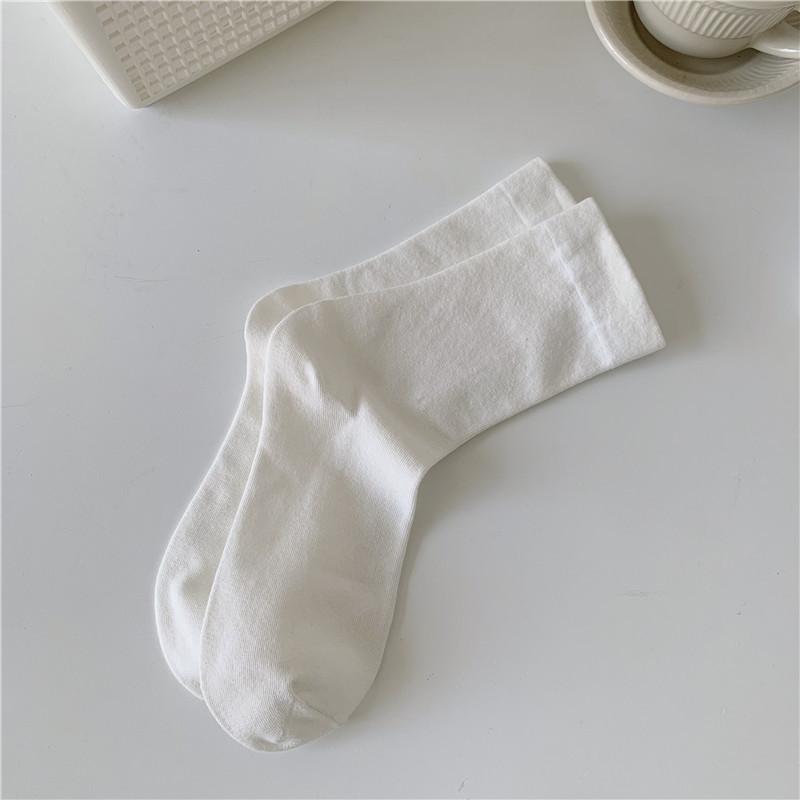 Einfarbige Postpartale Socken, Bonbonfarbene nahtlose Damensocken, Einfarbige Vier-Jahreszeiten-Frotteesocken für Schwangere, Wadenlange Socken